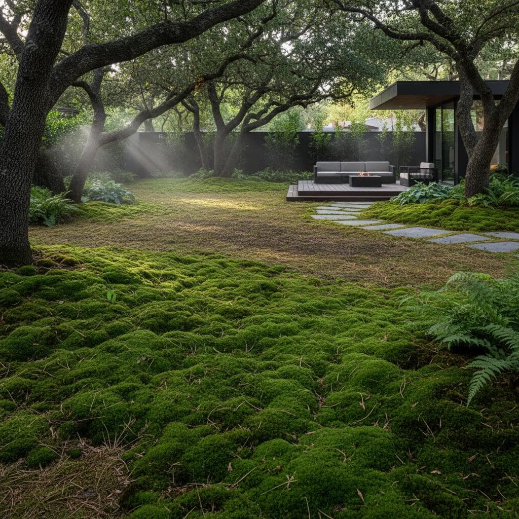 Image for Moss Lawns Thrive Where Grass Struggles and Quits