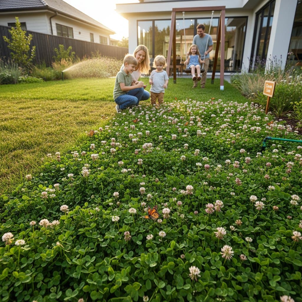 Image for Why Clover Lawns Need Less Water and Work Than Grass