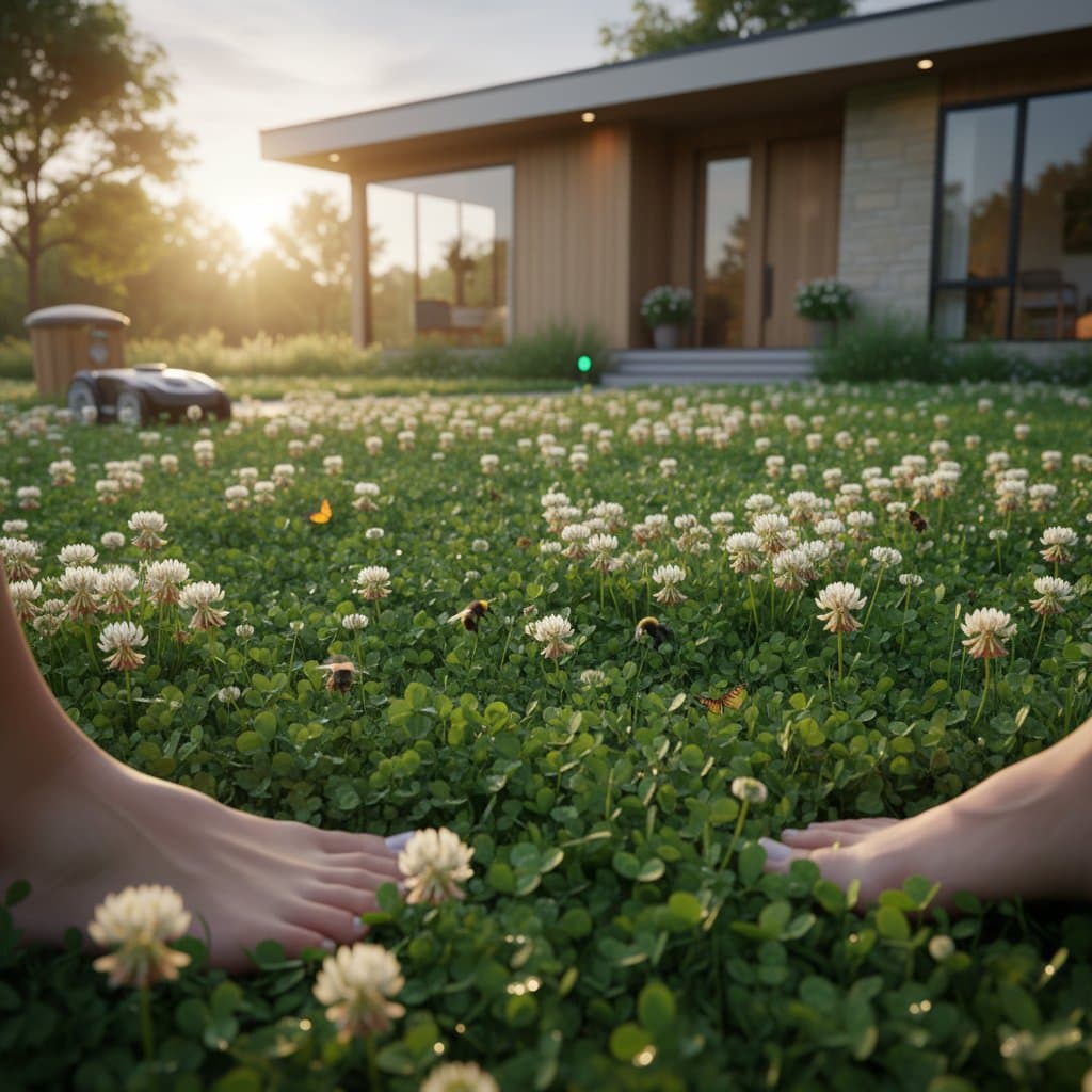 Image for Clover Lawns Cut Water Use and Maintenance in Half