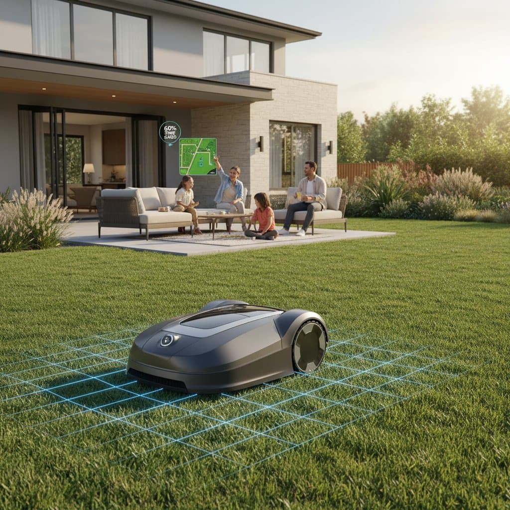 Image for GPS Mowers Cut Lawn Care Time by 60% Without Boundary Wires