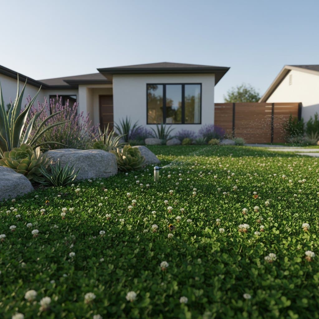 Image for Clover Lawns Cut Water Use and Thrive in Drought