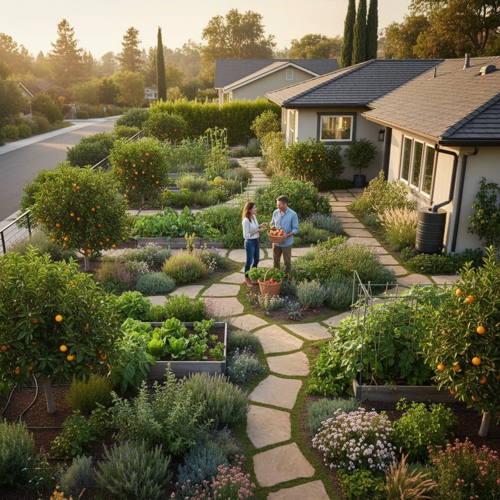 Image for Front Yards Cut Water Bills While Growing Food Year-Round