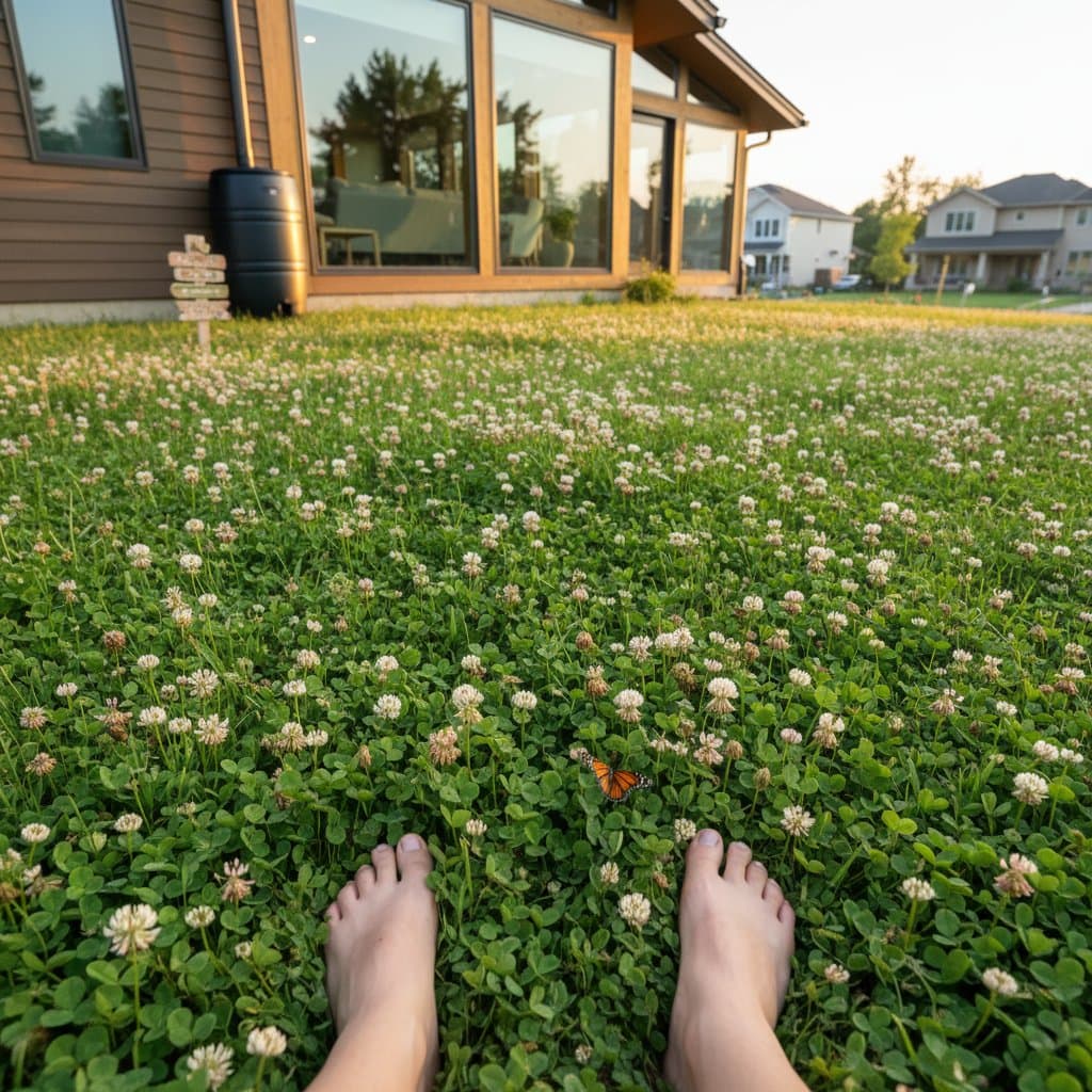 Image for Why Clover Lawns Cut Water Bills and Fertilizer Costs