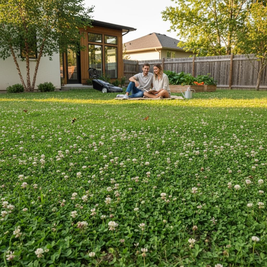Image for Why Clover Lawns Cut Maintenance and Feed Your Soil