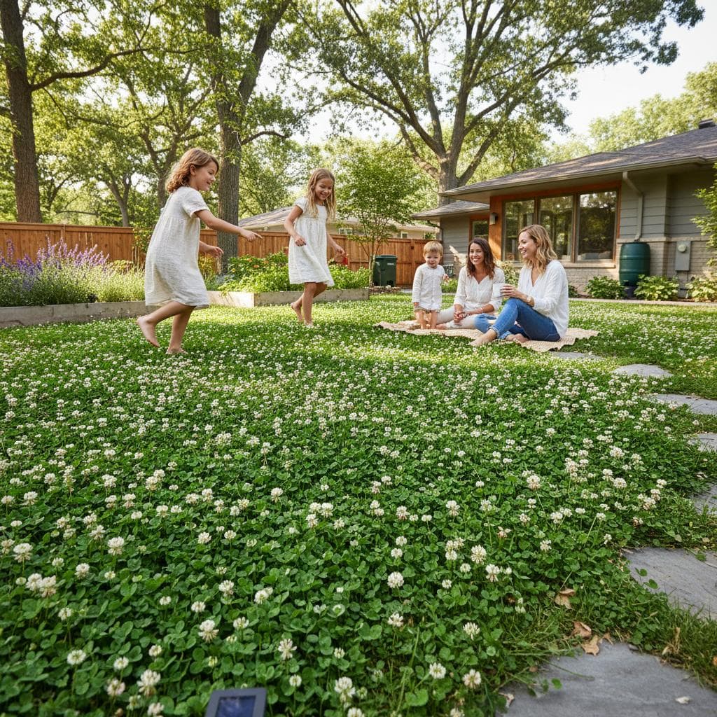 Image for Why Clover Lawns Beat Grass for Busy Families
