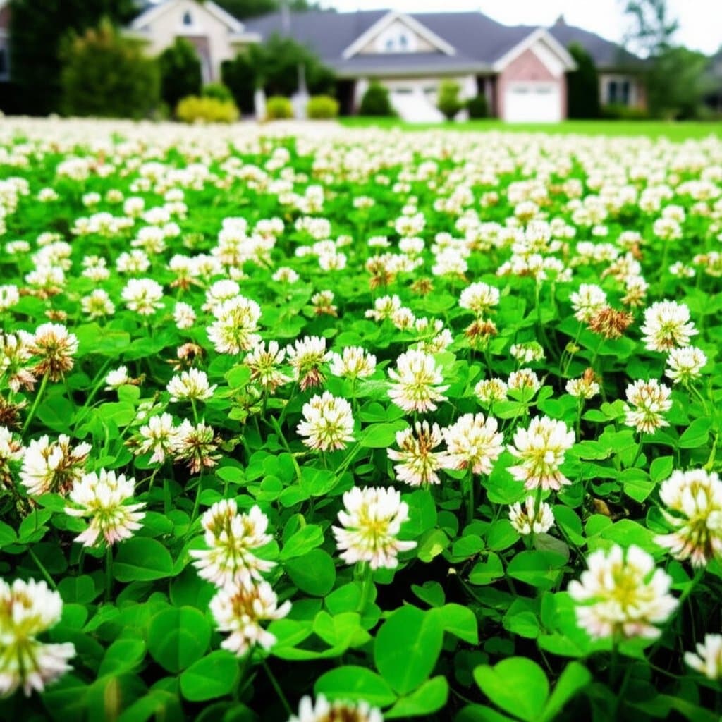Image for Clover Lawns Need 75% Less Water Than Traditional Grass