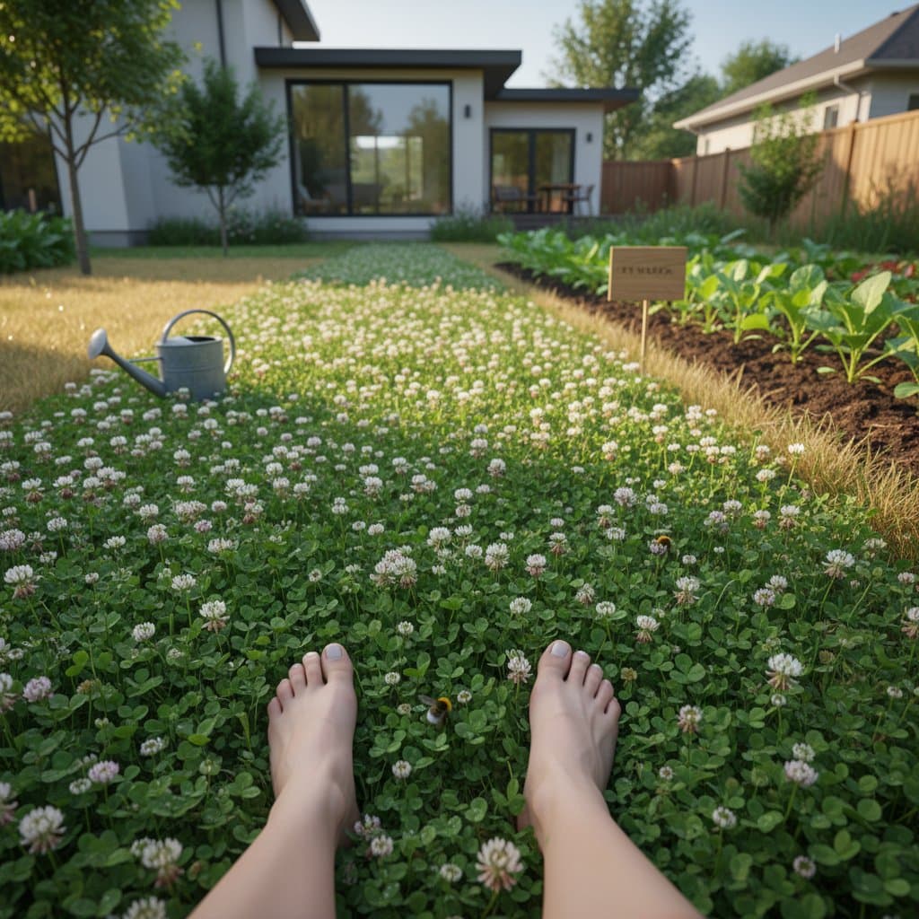 Image for Clover Lawns Cut Water Use While Fixing Soil Naturally