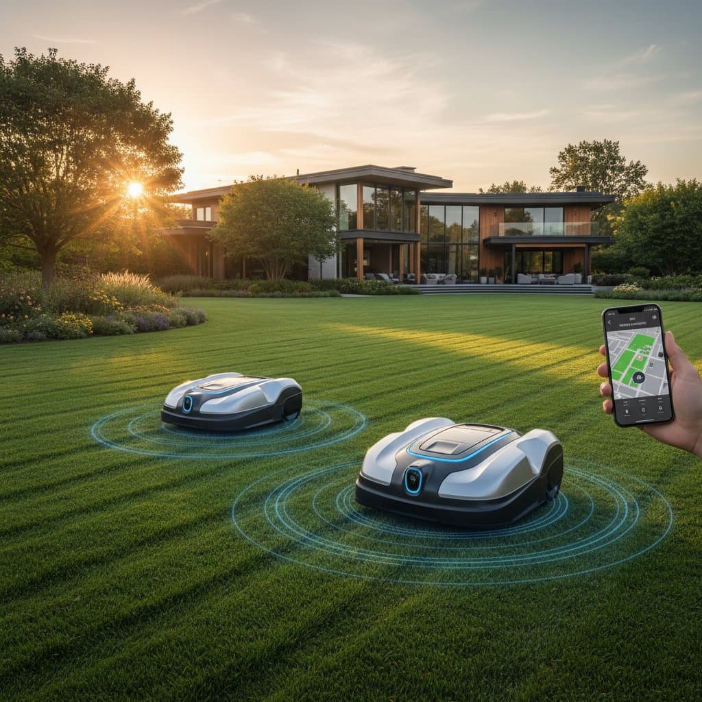 Image for Robotic Mowers Cut 2-Acre Lawns on Autopilot