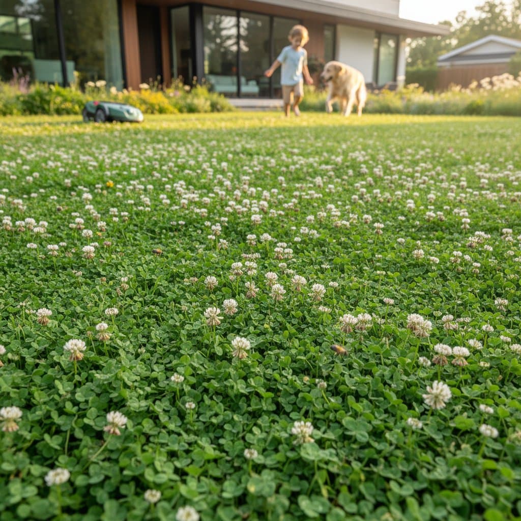 Featured image for Why Clover Lawns Stay Green When Grass Turns Brown