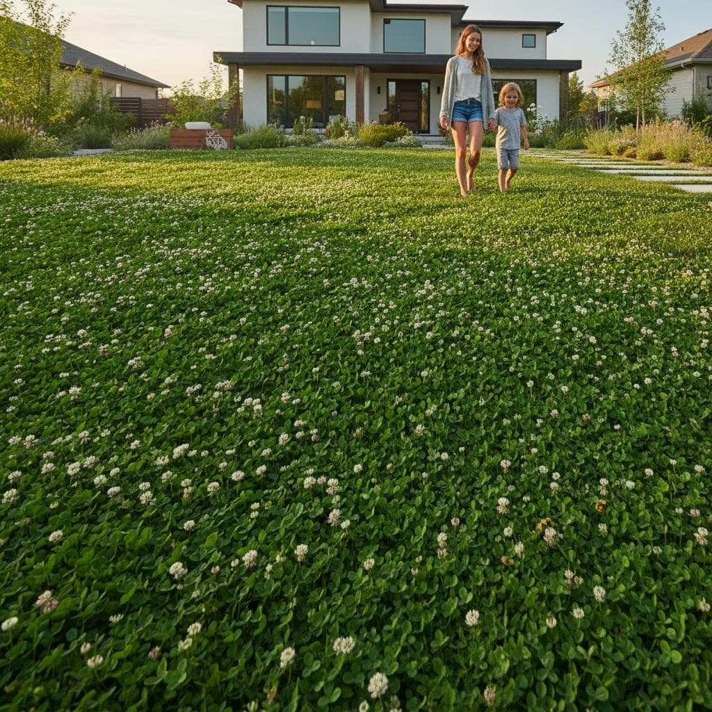 Featured image for Why Clover Lawns Beat Grass for Busy Families
